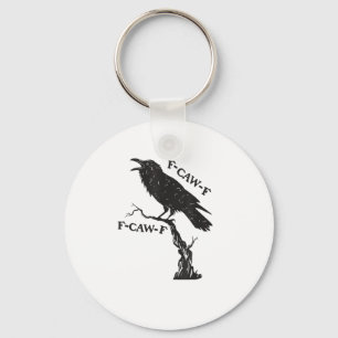 Chaveiro F-Caw-F Corvo Trocadilho Pássaro Engraçado Grunge 