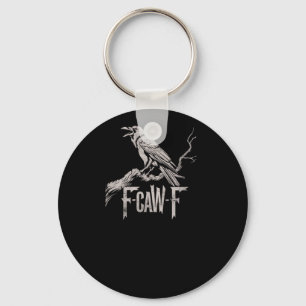 Chaveiro F-Caw-F Corvo Trocadilho Pássaro Engraçado Grunge