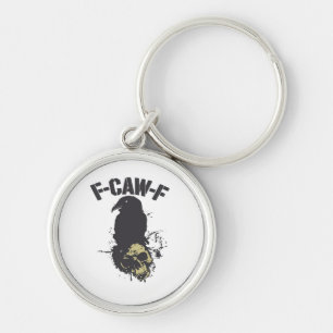 Chaveiro F-Caw-F Crow Engraçado Humor Vintage Criatividade