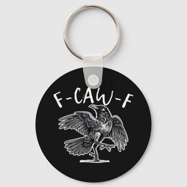 Chaveiro F-Caw-F Crow Gothic Humor Funny (Frente)