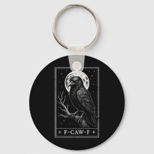 Chaveiro F-caw-f Crow Tarot Card Engraçada Gótica Halloween