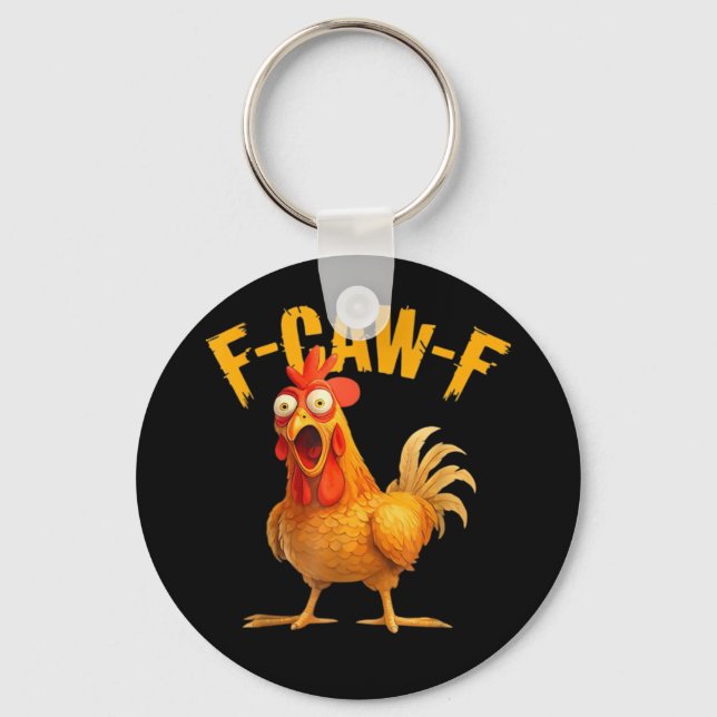 Chaveiro F-Caw-F Frango Clássico Estilo Retro (Frente)
