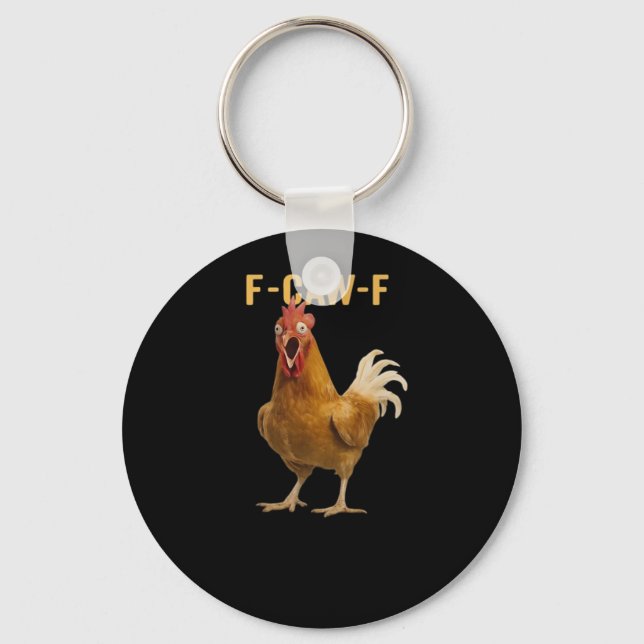 Chaveiro F-Caw-F Frango Gráfico Criativo Essencial (Frente)