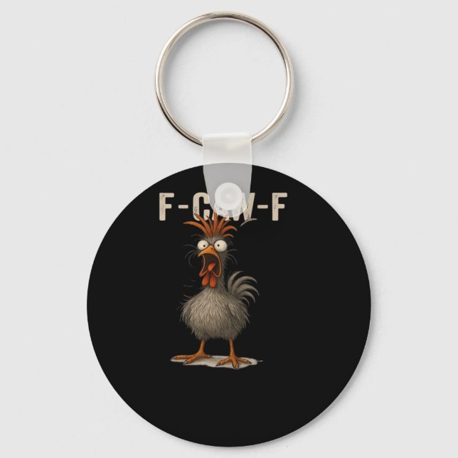 Chaveiro F-Caw-F Frango Retro Clássico (Frente)