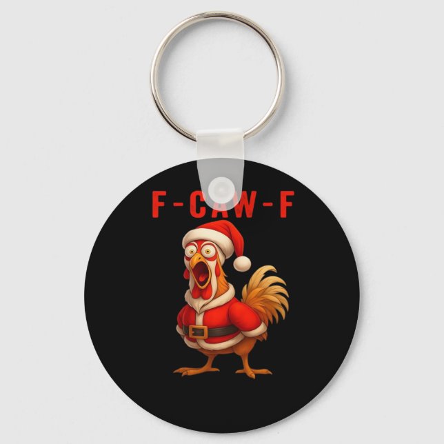 Chaveiro F-Caw-F Funny Chicken Christmas Essential (Frente)