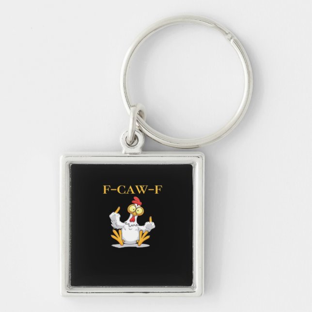 Chaveiro F-Caw-F Funny Chicken Retro Classic (Frente)