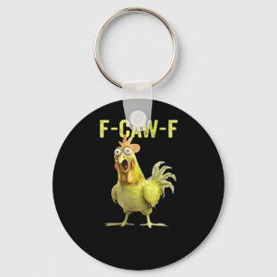 Chaveiro F-Caw-F Galinha Engraçada Clássica Criativa Casual