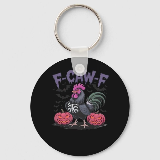 Chaveiro F Caw F Galinha Engraçada Clássico Estilo Simples  (Frente)