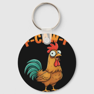 Chaveiro F-caw-f Galinha Engraçada Galo Dizendo Cartoon Faz