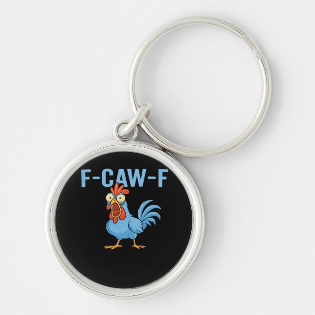Chaveiro F-Caw-F Galo Xingando Estilo Clássico Retro (Frente)