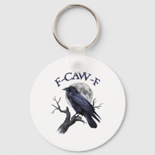 Chaveiro F-caw-f Pássaro Negro Engraçado