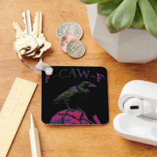 Chaveiro F-Caw-F Pássaro Negro Engraçado