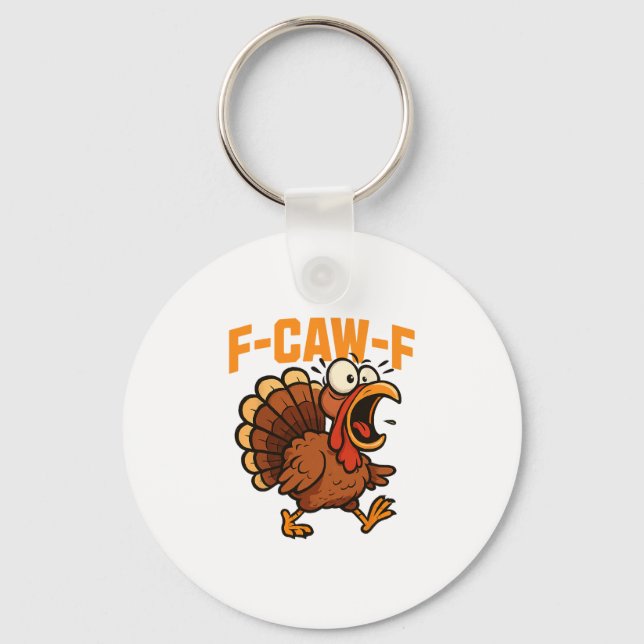 Chaveiro F-caw-f Piada engraçada de galinha Humor Citação G (Frente)