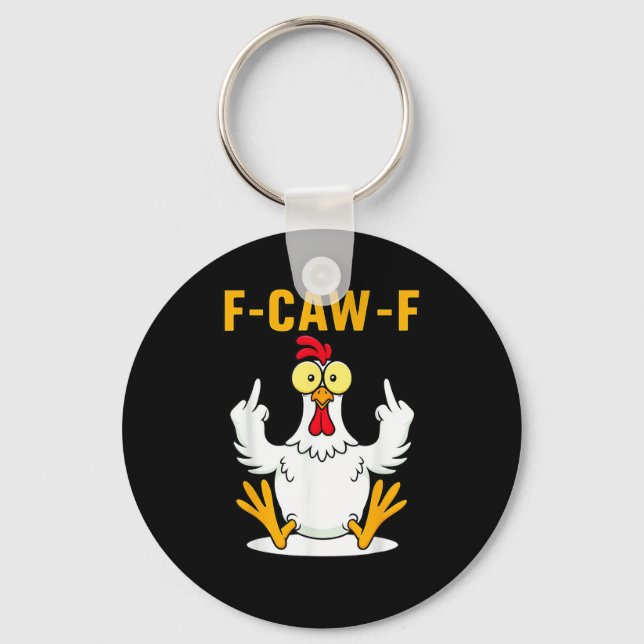 Chaveiro F-Caw-F Quote Rooster Meme (Frente)