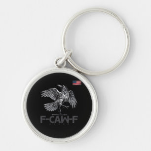 Chaveiro F-Caw-F Vaca Pássaro Engraçado Bandeira Vintage EU