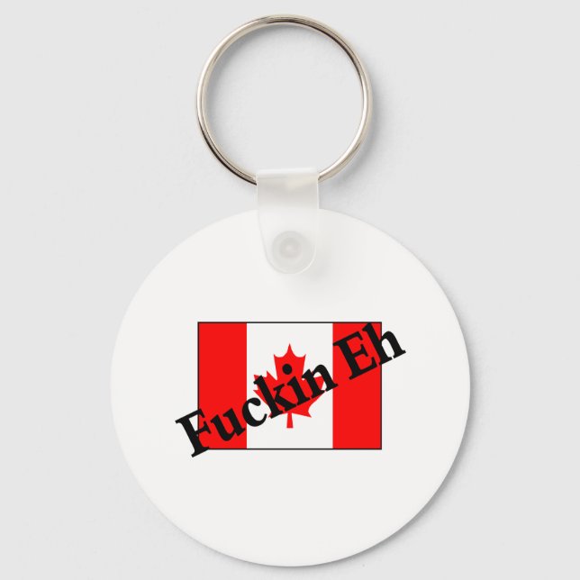 Chaveiro F*ckin Eh (Bandeira Canadiana) (Frente)