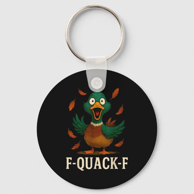 Chaveiro F-quack-f Funny Duck Humor Quote Meme Gift For Men (Frente)