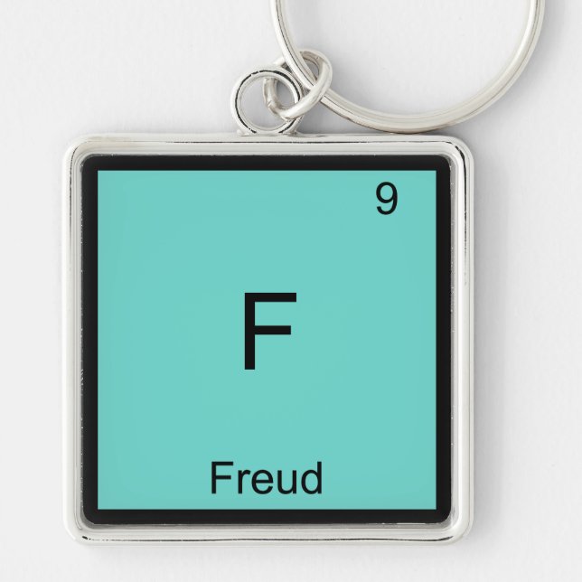 Chaveiro F - Símbolo de Elemento Químico Funny Freud T-Shir (Frente)