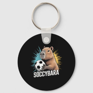 Chaveiro Fã engraçado de futebol Capyra Animal fofo Amante