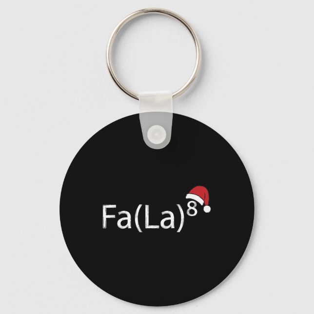 Chaveiro Fa La 8 Natal Engraçado Caro Canto de Natal Profes (Frente)