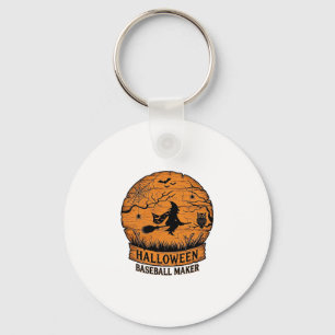 Chaveiro Fabricante de Basebol de Halloween Bruxa Voadora L