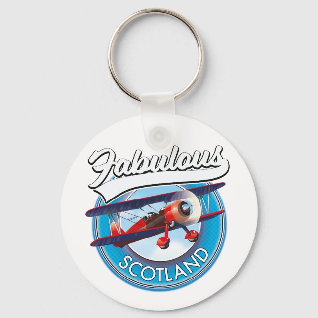 Chaveiro Fabuloso sistema de viagem do estilo retrô escocês (Frente)