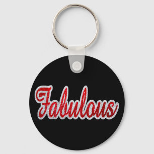 Chaveiro Fabuloso - Vermelho e Silver Glitter