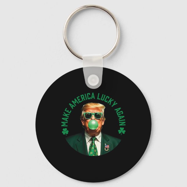 Chaveiro Faça a América Sortuda Novamente Trump Bubble Gum  (Frente)