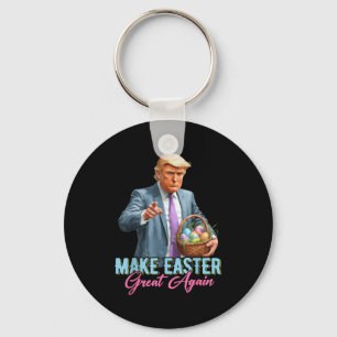 Chaveiro Faça a Páscoa Grande Novamente Divertido Trump Caç