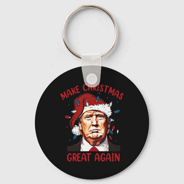 Chaveiro Faça Excelente De Natal Novamente Papais noeis Eng (Frente)