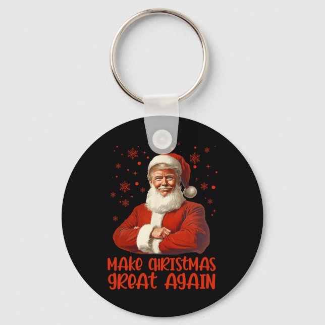 Chaveiro Faça Excelente De Natal Novamente Papais noeis Eng (Frente)