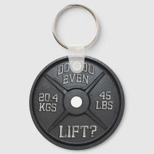 Chaveiro Faça-o mesmo elevador - placa do Barbell