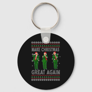Chaveiro Faça o Natal Grande Novamente Papai Noel Trump Dan