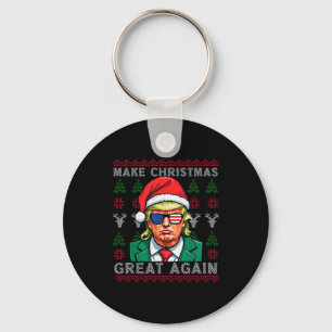 Chaveiro Faça o Natal Grande Novamente-trump Natal Engraçad