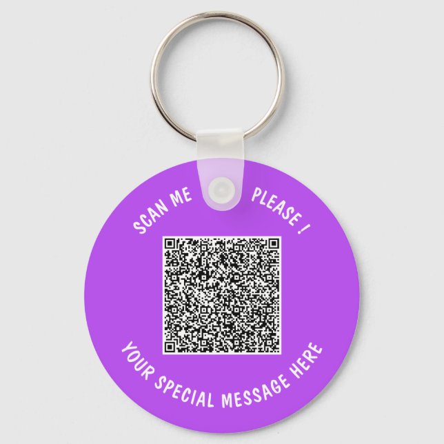 Chaveiro Faça o Upload do Seu Código QR Pulseira com Texto  (Frente)