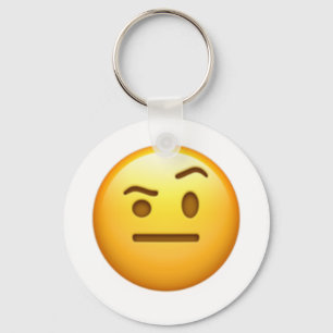 Chaveiro Face Com Uma sobrancelha Levantada - Emoji