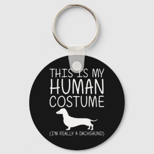 Chaveiro Fachada Fácil de Halloween Humano do Dachshund Sal