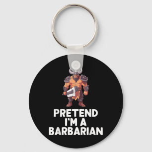 Chaveiro Fácil Fingir Roupa de Bárbaro de Halloween Engraça