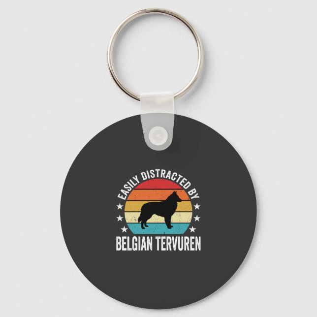Chaveiro Facilmente Distraído Pelo Cão Tervuren Belga (Frente)