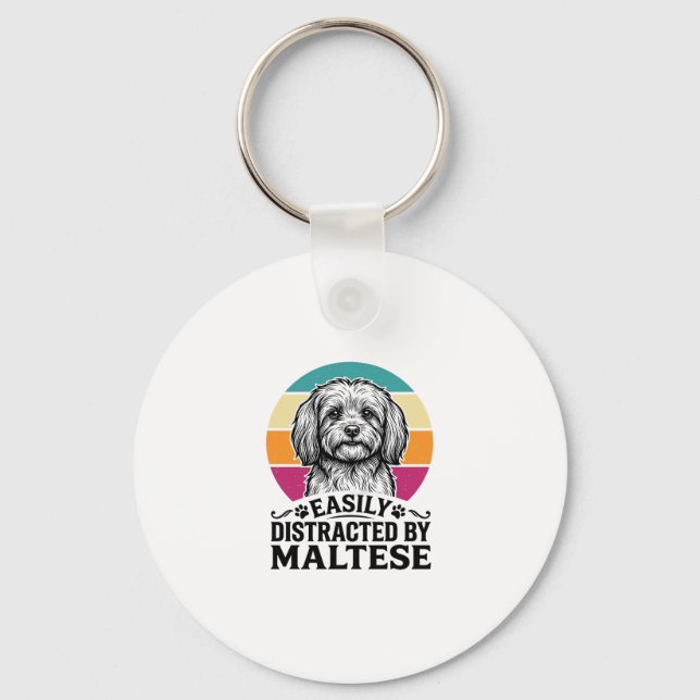 Chaveiro Facilmente Distraído Pelo Design de Cachorro Vinta (Frente)