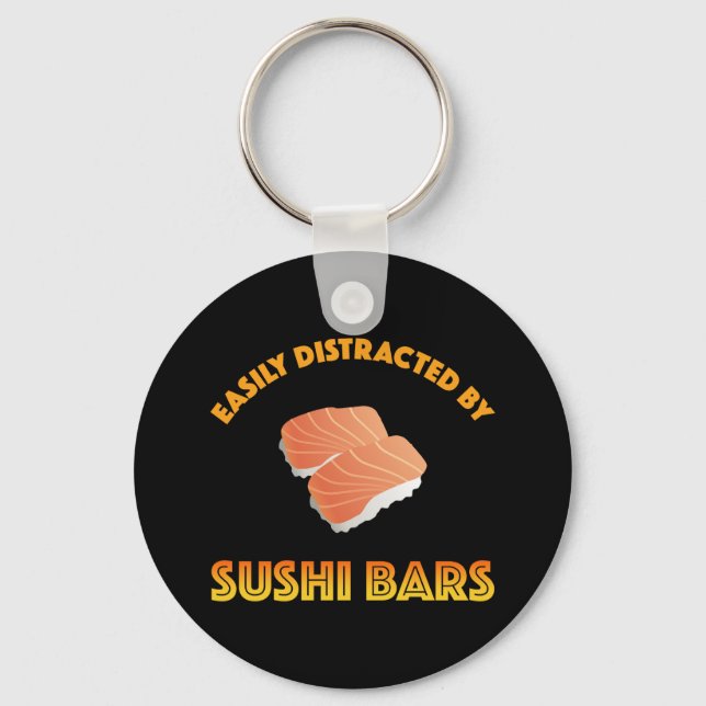 Chaveiro Facilmente Distraído Por Barras De Sushi (Frente)