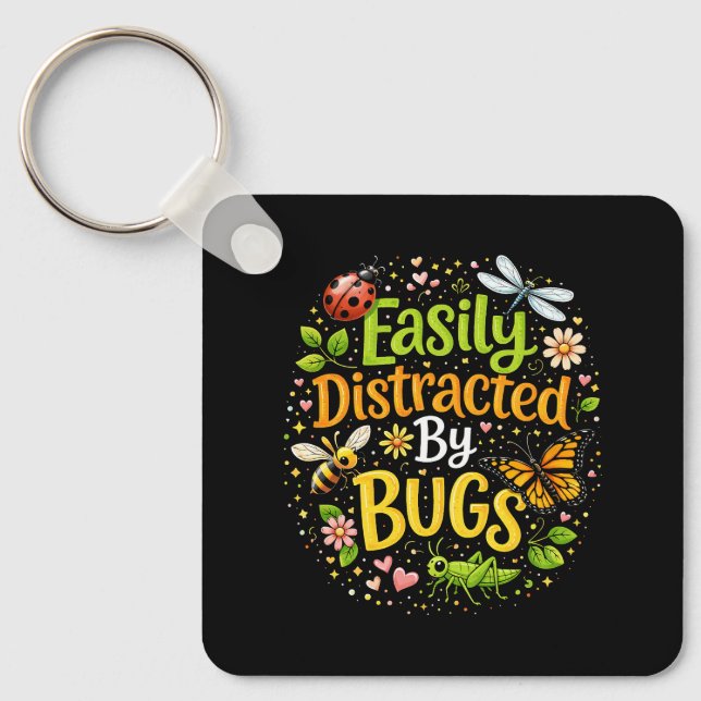 Chaveiro Facilmente Distraído por Bugs (Frente)