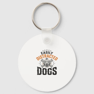 Chaveiro Facilmente Distraído Por Cães Design Vintage Amant