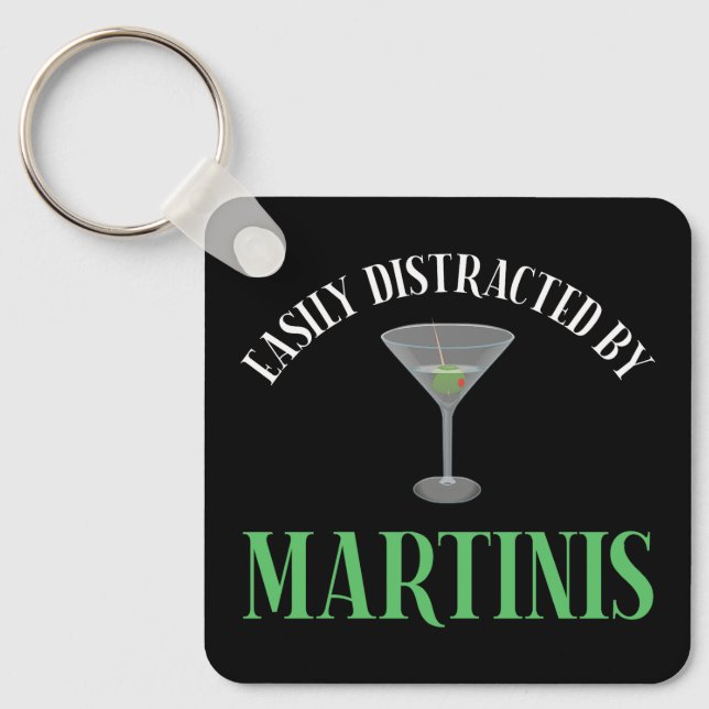 Chaveiro Facilmente Distraído Por Martinis (Frente)