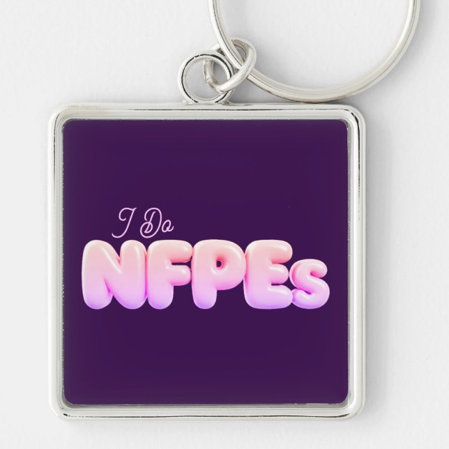 Chaveiro "Faço NFPEs" Pulseira Chave Violeta (Frente)