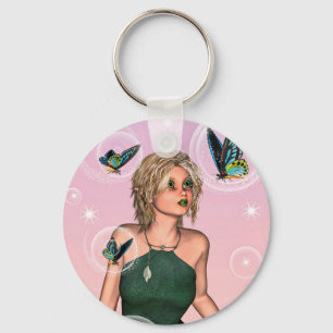 Chaveiro Fada Borboleta Brilhante Arte de Fantasia