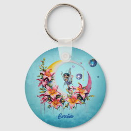 Chaveiro Fada dançando na lua