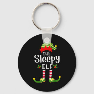 Chaveiro Fada de Natal Sonolento Camisa de Dormir de Natal