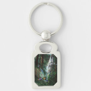 Chaveiro Fadas de Madeira e Castelo de Cascata