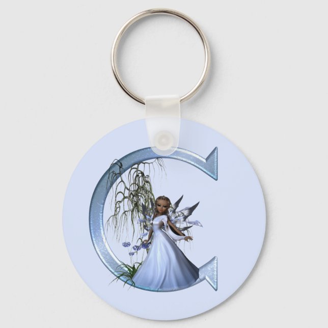 Chaveiro Fairy Blue Monogram C (Frente)